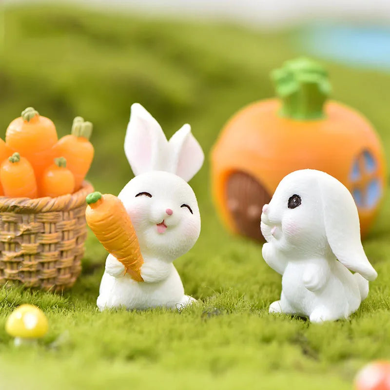 4 Piece Miniature Rabbit Sets For DIY