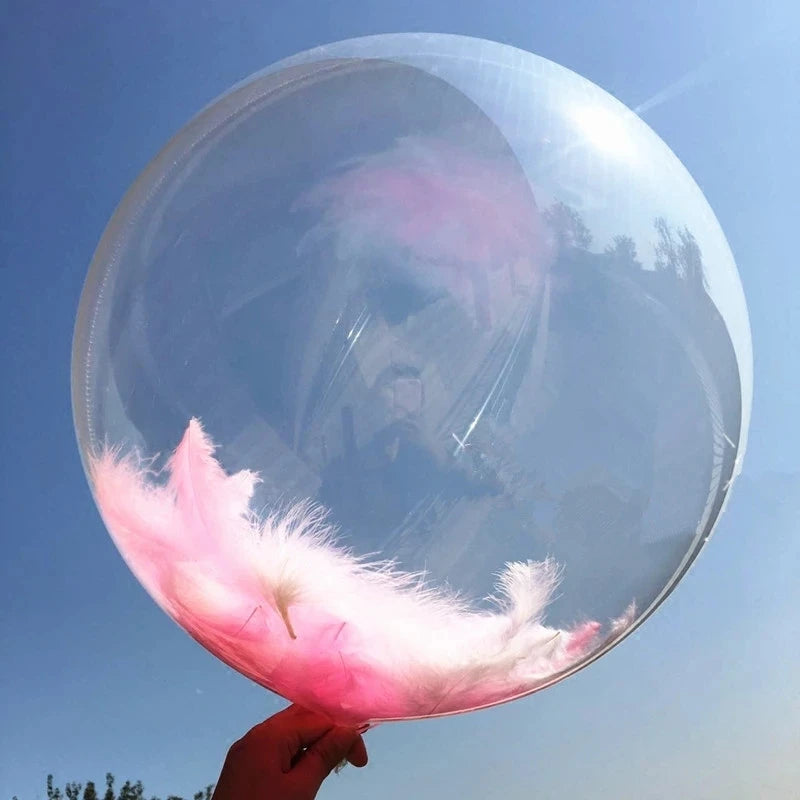 10 Piece 10-24 Inch Transparent Bobo Bubble Balloons