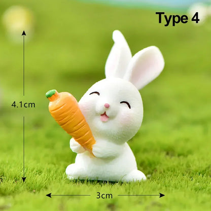 1-7 Piece Cute Mini Rabbit Figurines For DIY
