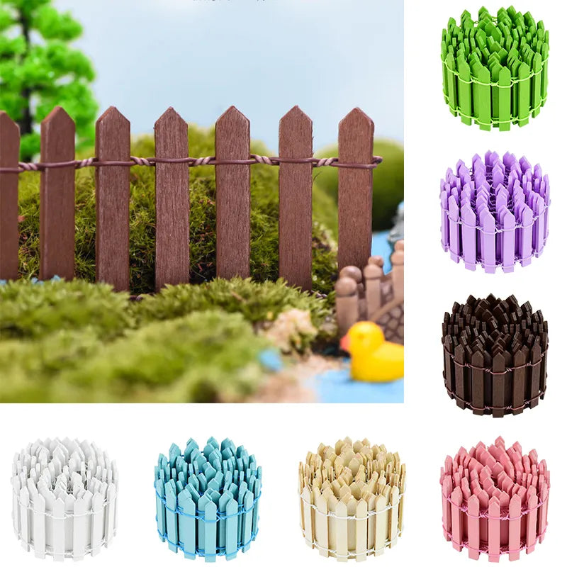 100 5-3cm Mini Wooden Fences For DIY